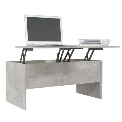 Tavolino Grigio Cemento 102x50,5x46,5 cm in Legno Multistrato - homemem39