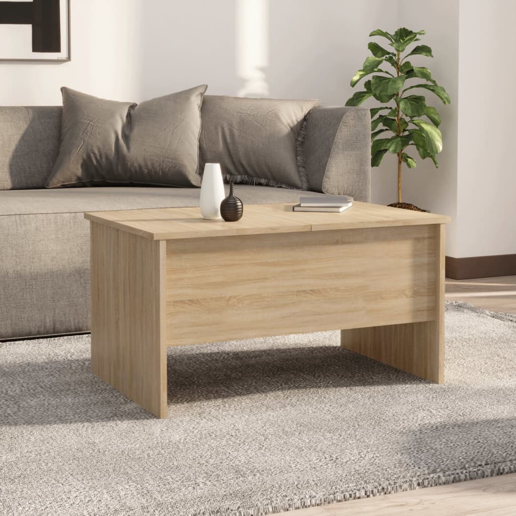 Tavolino Salotto Rovere Sonoma 80x50x42,5 cm Legno Multistrato - homemem39