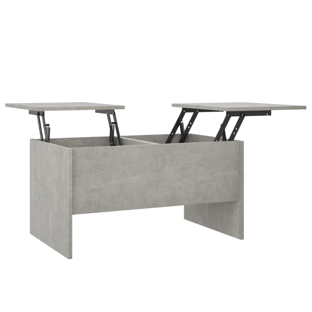 Tavolino Salotto Grigio Cemento 80x50x42,5 cm Legno Multistrato - homemem39