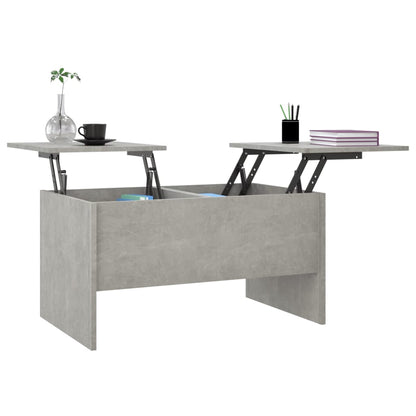 Tavolino Salotto Grigio Cemento 80x50x42,5 cm Legno Multistrato - homemem39