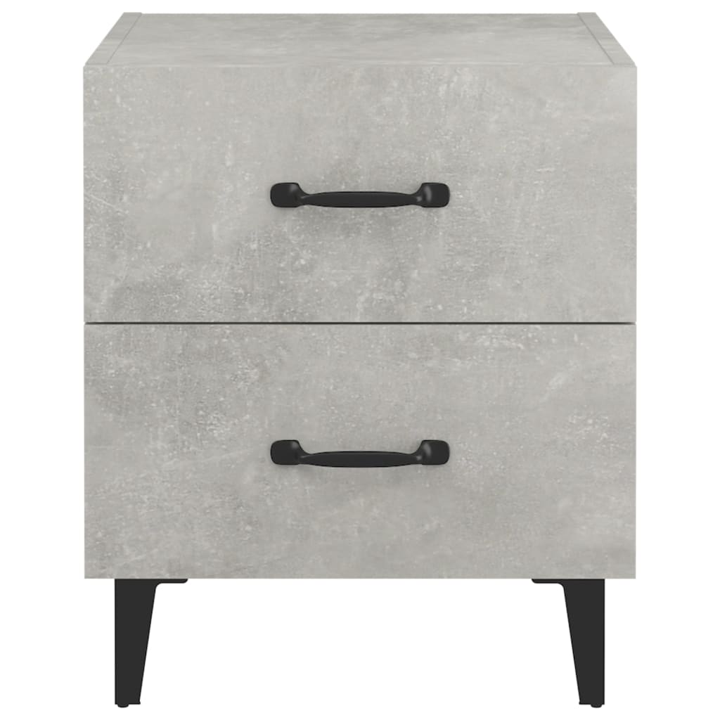 Comodini 2 pz Grigio Cemento 40x35x47,5 cm - homemem39