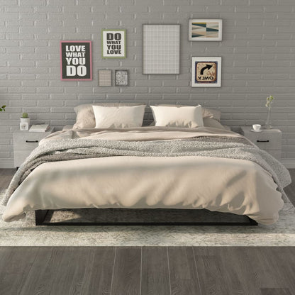 Comodini 2 pz Grigio Cemento 40x35x47,5 cm - homemem39