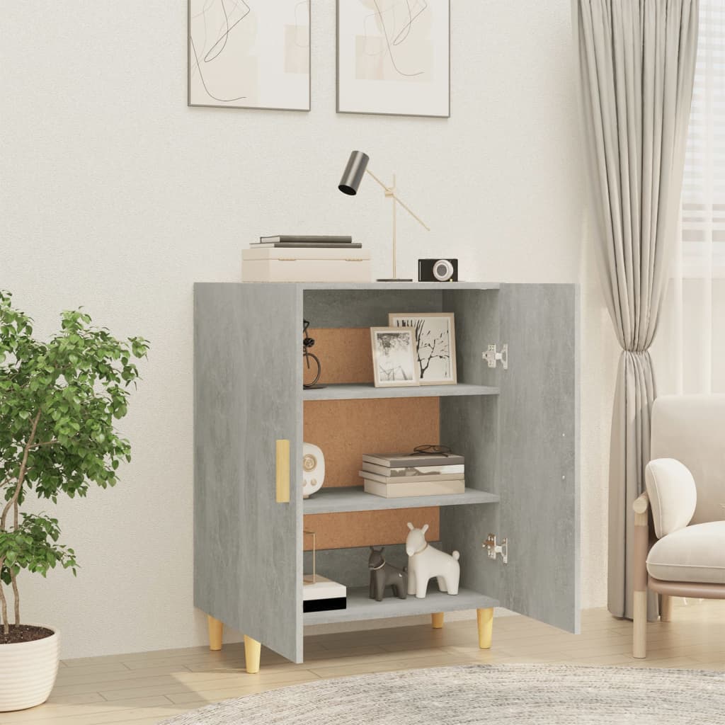 Credenza Grigio Cemento 70x34x90 cm in Legno Multistrato - homemem39