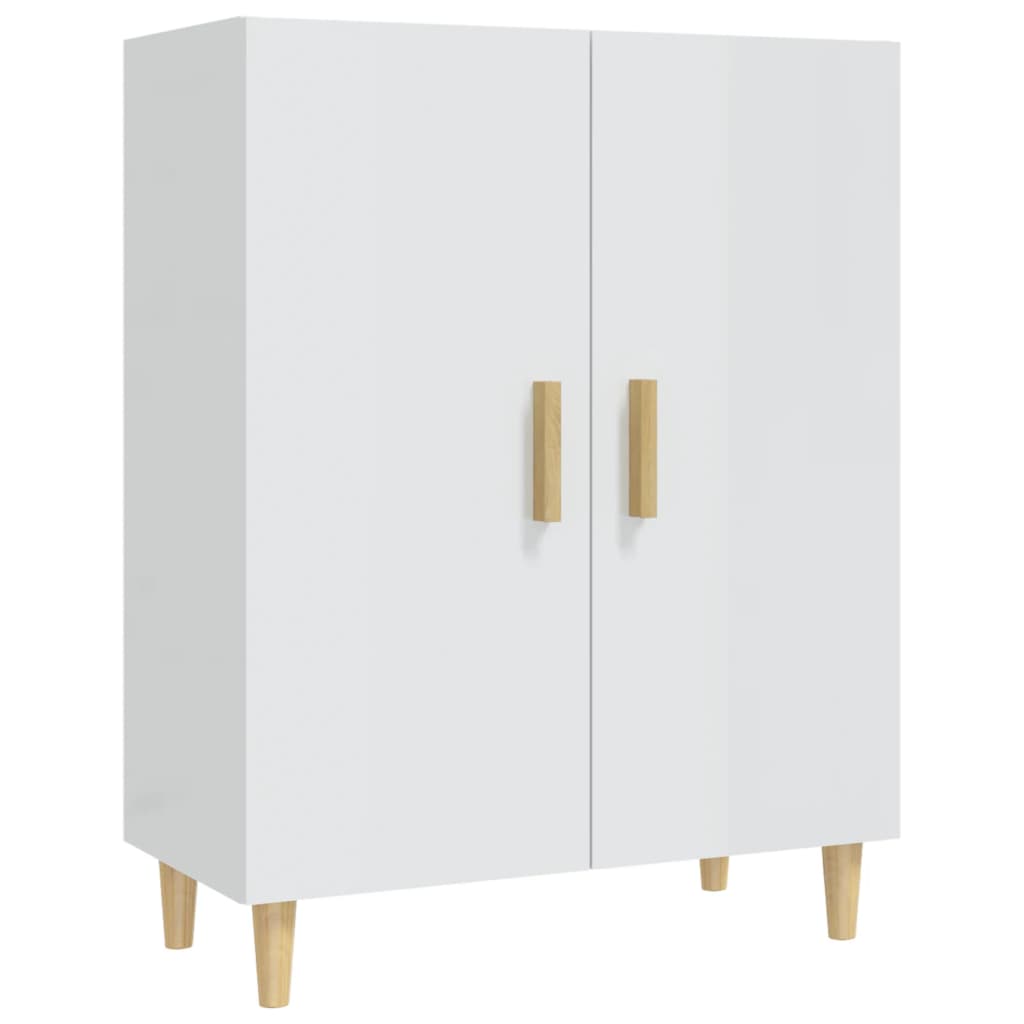 Credenza Bianco Lucido 70x34x90 cm in Legno Multistrato - homemem39