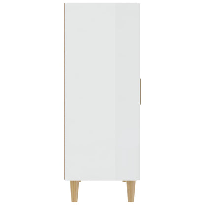 Credenza Bianco Lucido 70x34x90 cm in Legno Multistrato - homemem39