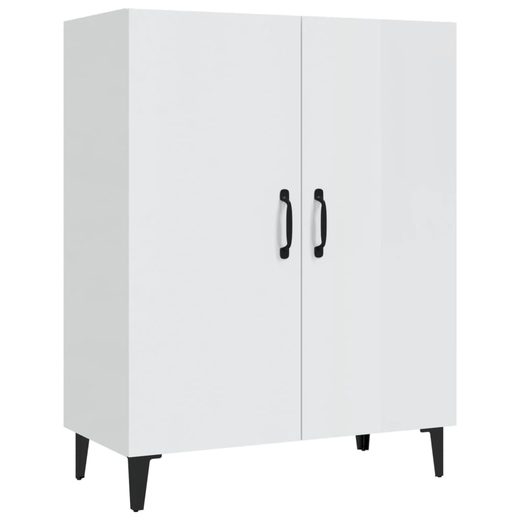 Credenza 70x34x90 cm in Legno Multistrato Bianco Lucido - homemem39