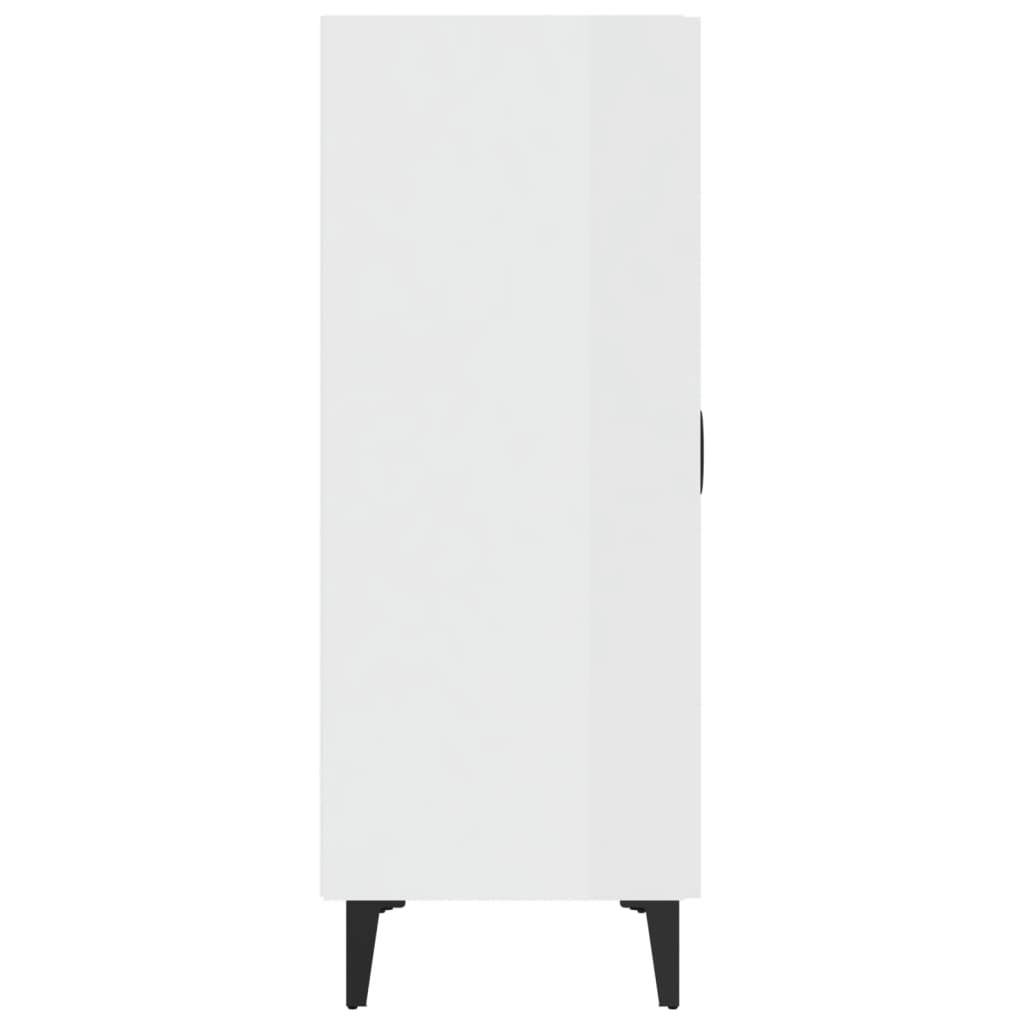 Credenza 70x34x90 cm in Legno Multistrato Bianco Lucido - homemem39