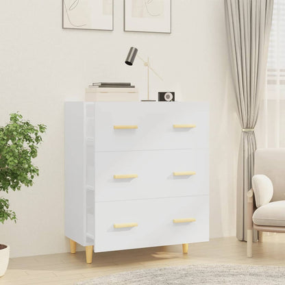 Credenza Bianca 70x34x90 cm in Legno Multistrato - homemem39