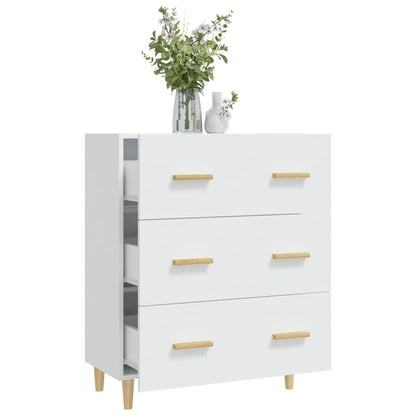 Credenza Bianca 70x34x90 cm in Legno Multistrato - homemem39