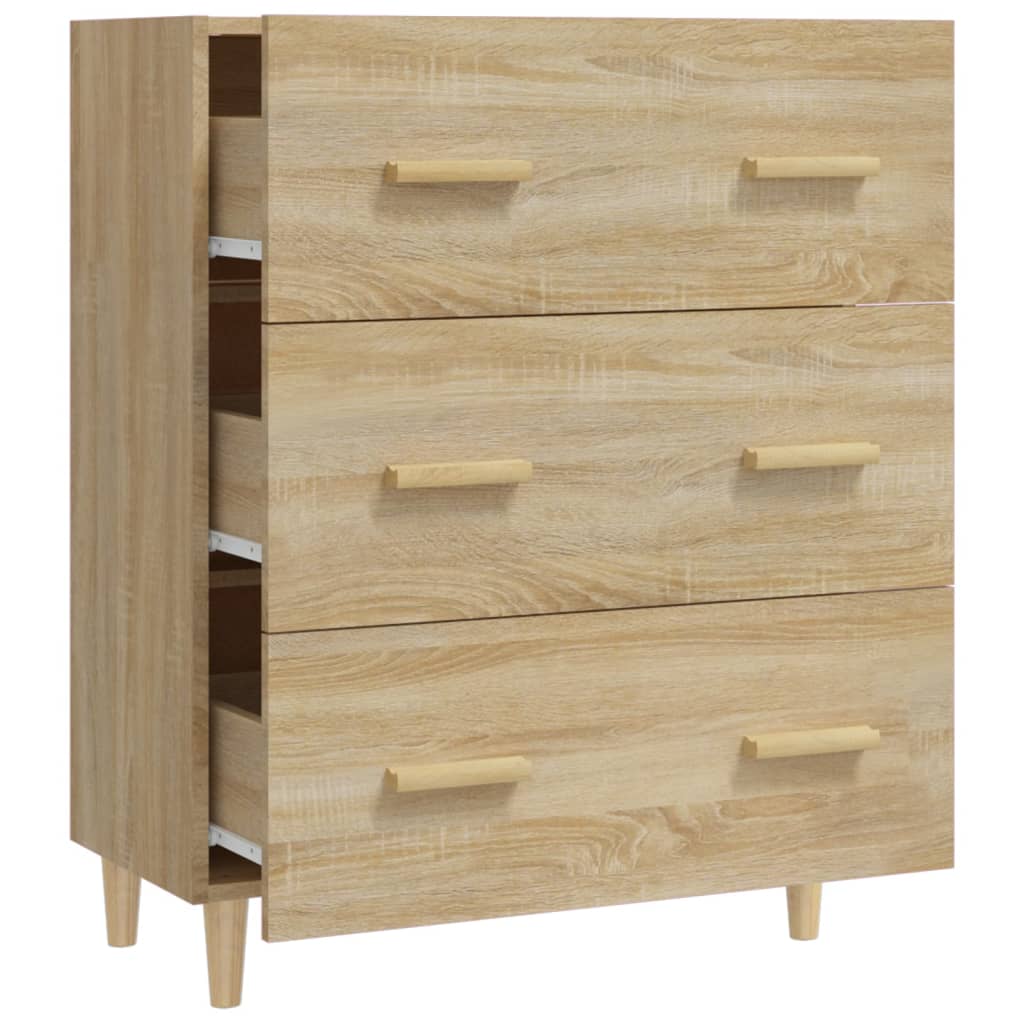 Credenza Rovere Sonoma 70x34x90 cm in Legno Multistrato - homemem39