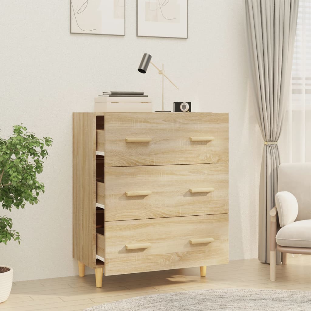 Credenza Rovere Sonoma 70x34x90 cm in Legno Multistrato - homemem39