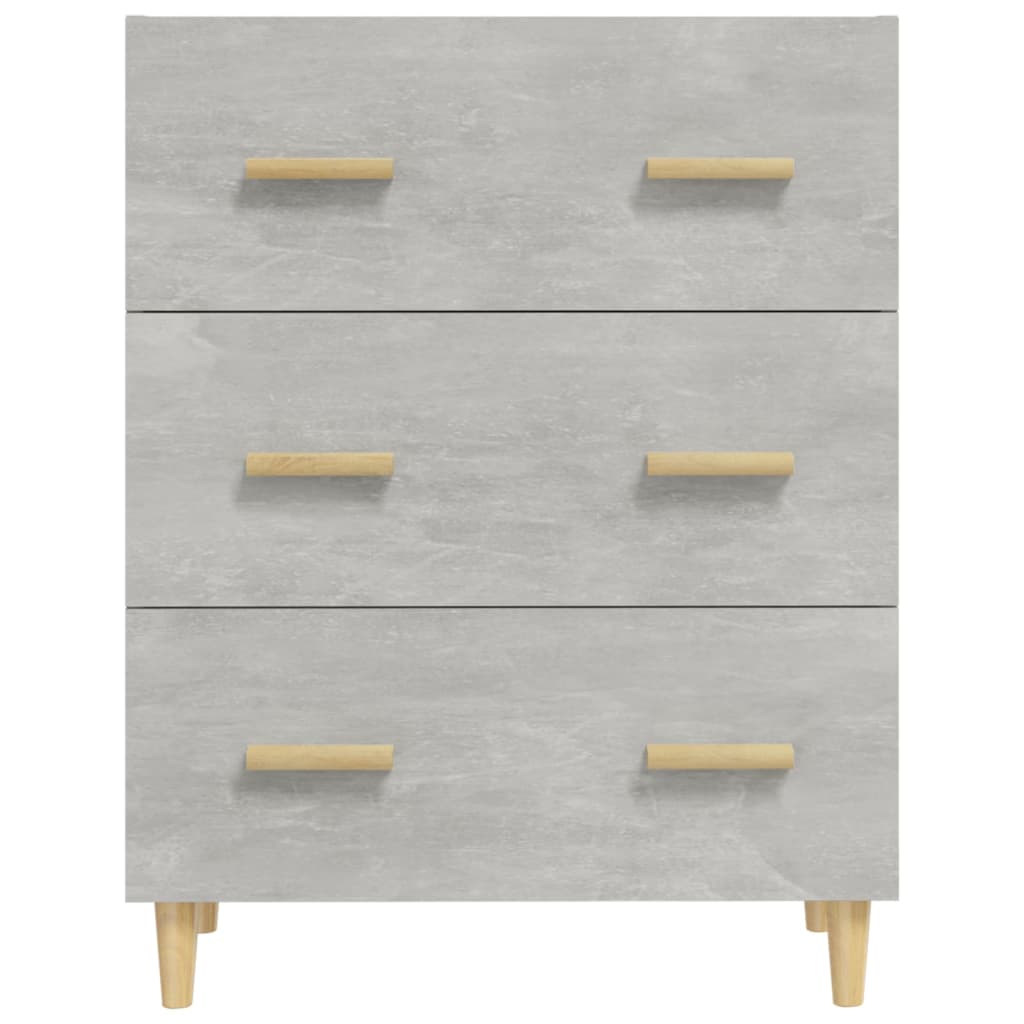 Credenza Grigio Cemento 70x34x90 cm in Legno Multistrato - homemem39