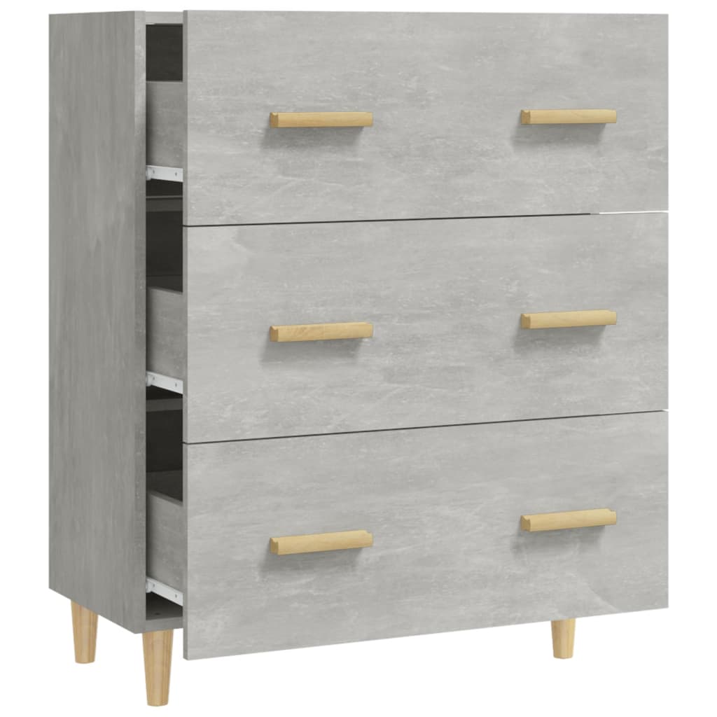 Credenza Grigio Cemento 70x34x90 cm in Legno Multistrato - homemem39