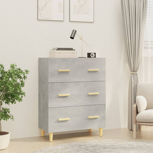 Credenza Grigio Cemento 70x34x90 cm in Legno Multistrato - homemem39