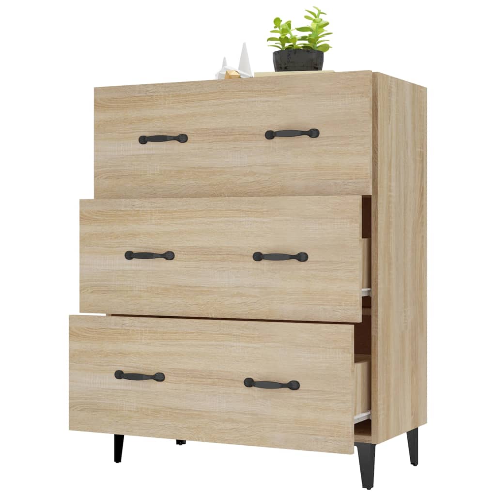 Credenza Rovere Sonoma 69,5x34x90 cm in Legno Multistrato - homemem39