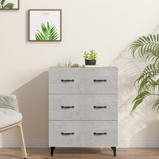 Credenza Grigio Cemento 69,5x34x90 cm in Legno Multistrato - homemem39