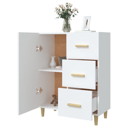 Credenza Bianca 69,5x34x90 cm in Legno Multistrato - homemem39