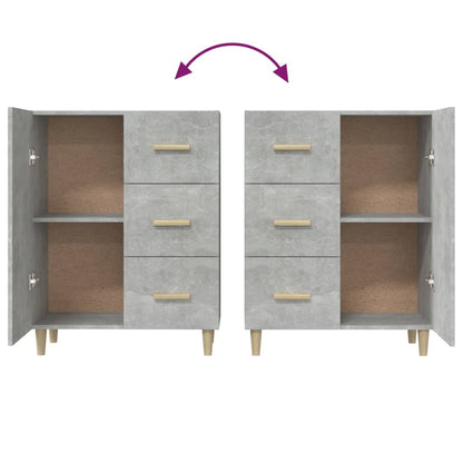 Credenza Grigio Cemento 69,5x34x90 cm in Legno Multistrato - homemem39