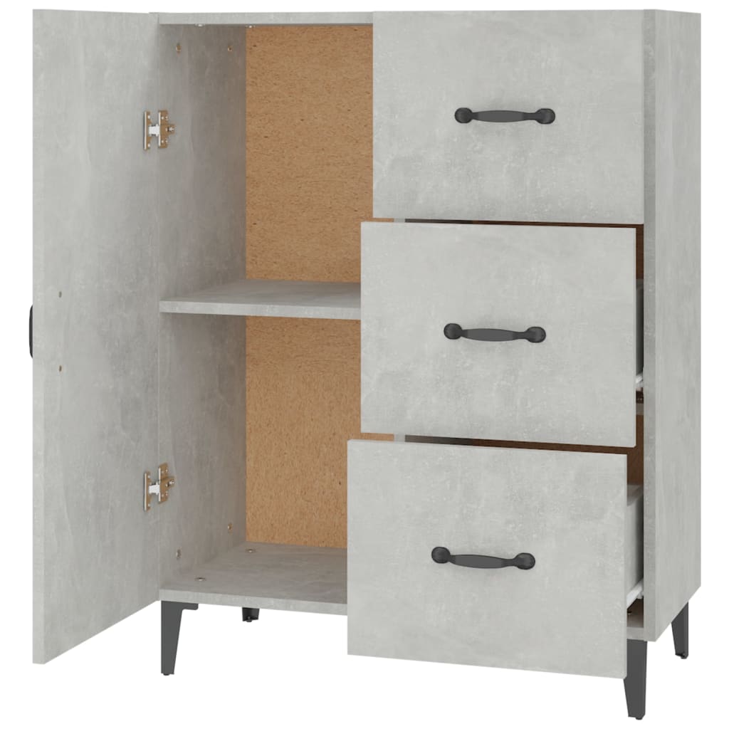 Credenza Grigio Cemento 69,5x34x90 cm in Legno Multistrato - homemem39