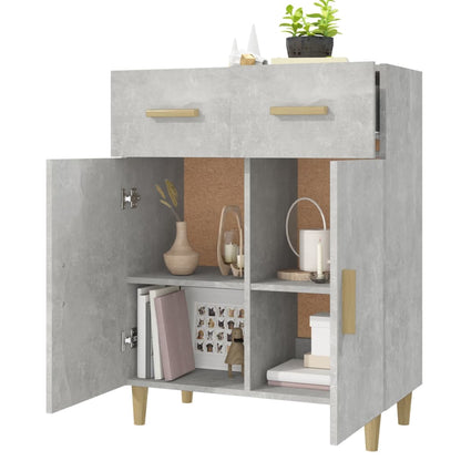 Credenza Grigio Cemento 69,5x34x89 cm in Legno Multistrato - homemem39