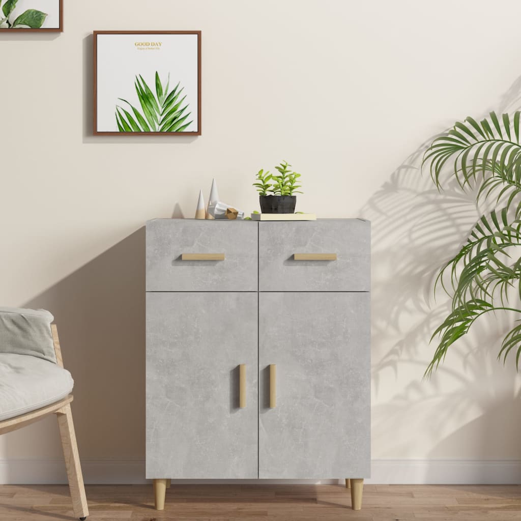 Credenza Grigio Cemento 69,5x34x89 cm in Legno Multistrato - homemem39