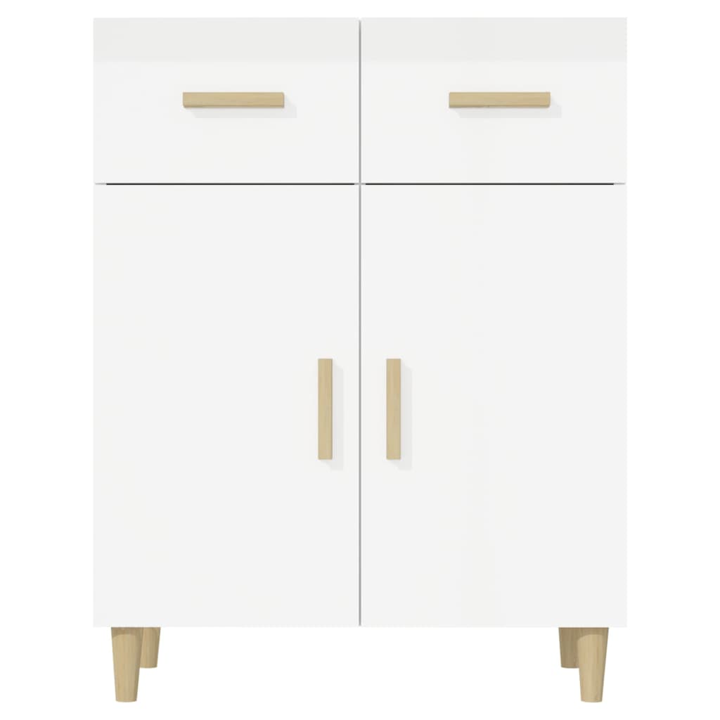 Credenza 69,5x34x89 cm in Legno Multistrato Bianco Lucido - homemem39