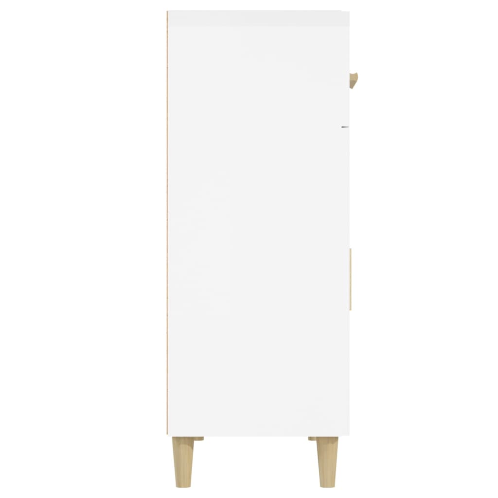 Credenza 69,5x34x89 cm in Legno Multistrato Bianco Lucido - homemem39