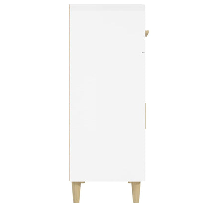 Credenza 69,5x34x89 cm in Legno Multistrato Bianco Lucido - homemem39