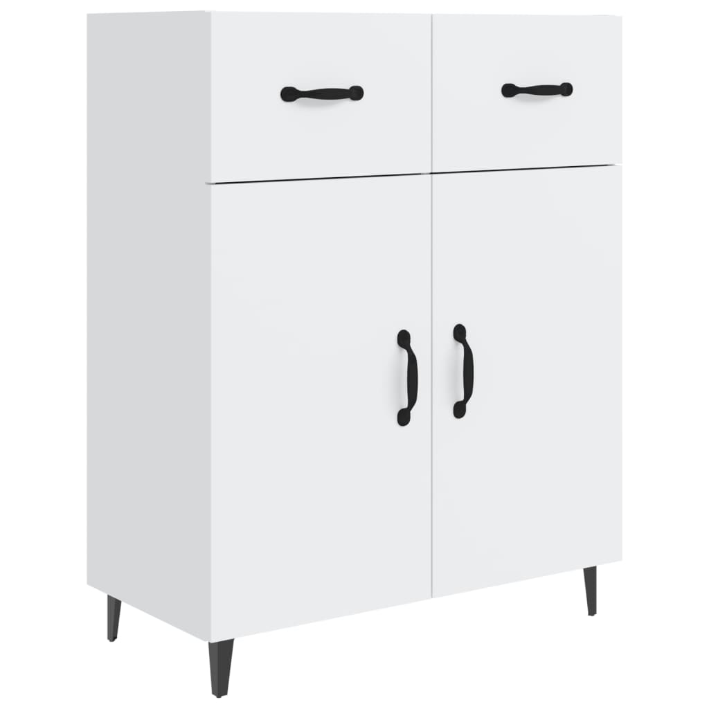 Credenza Bianca 69,5x34x90 cm in Legno Multistrato - homemem39