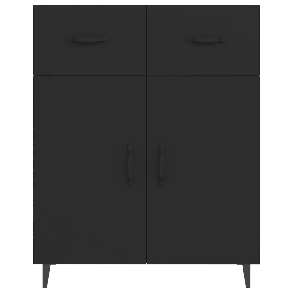 Credenza Nera 69,5x34x90 cm in Legno Multistrato - homemem39