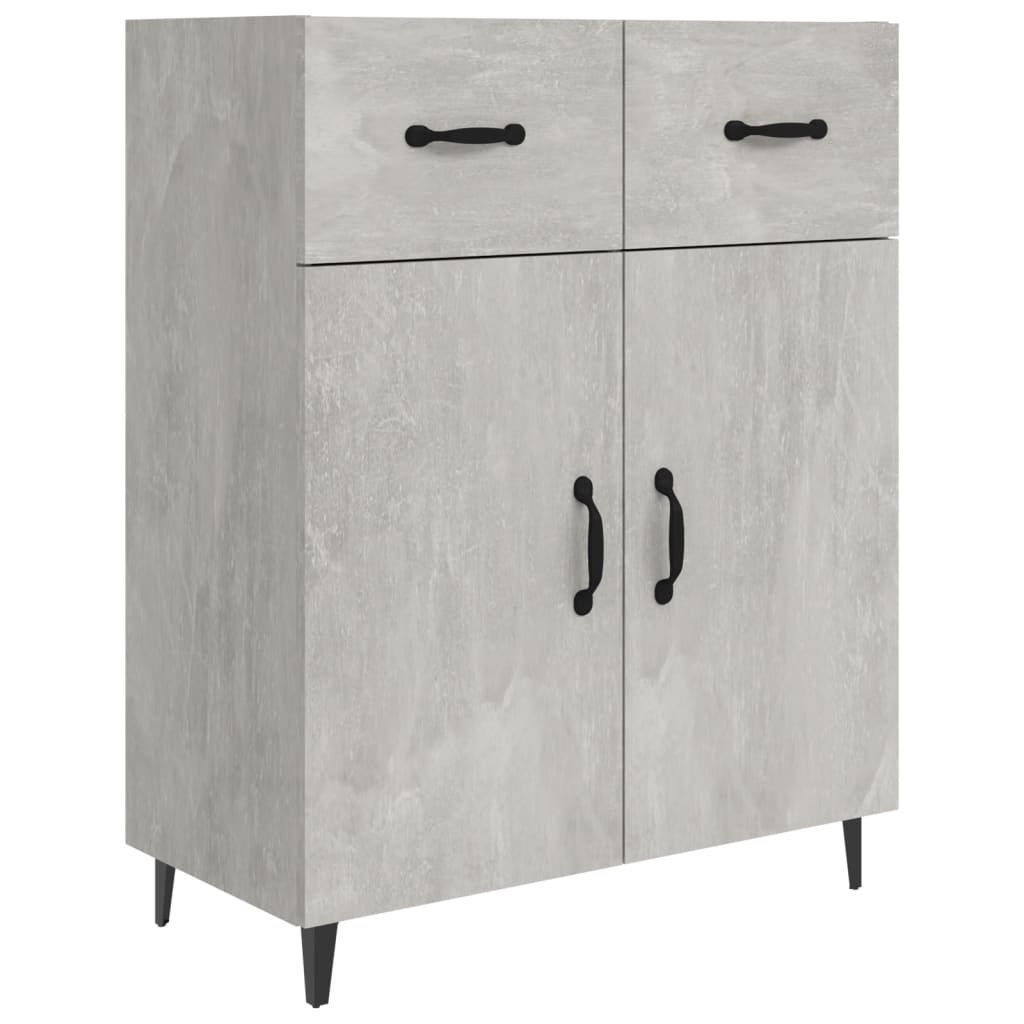 Credenza Grigio Cemento 69,5x34x90 cm in Legno Multistrato - homemem39