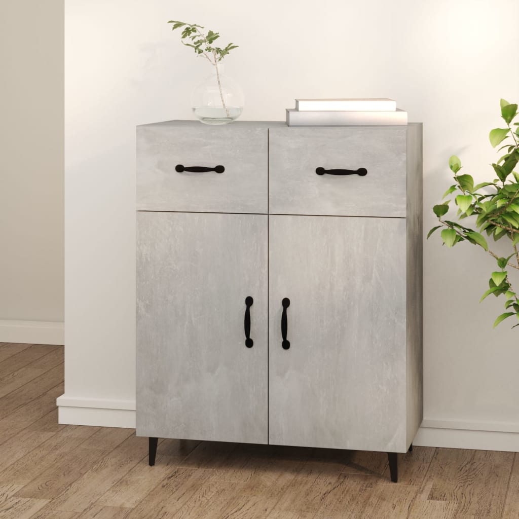 Credenza Grigio Cemento 69,5x34x90 cm in Legno Multistrato - homemem39