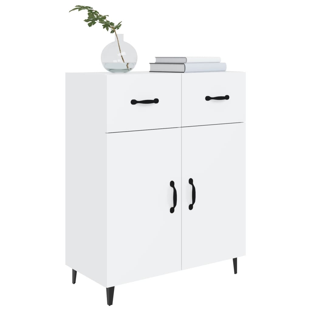 Credenza 69,5x34x90 cm in Legno Multistrato Bianco Lucido - homemem39