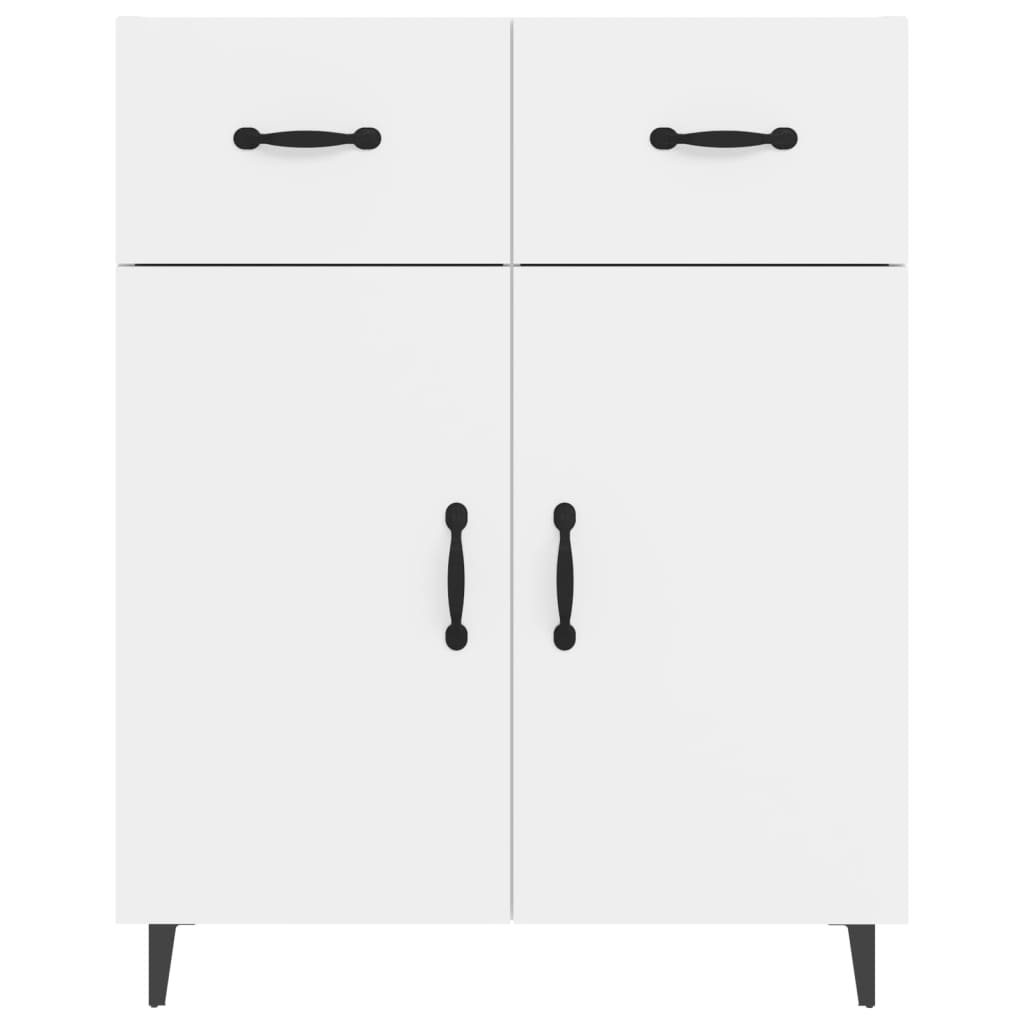 Credenza 69,5x34x90 cm in Legno Multistrato Bianco Lucido - homemem39