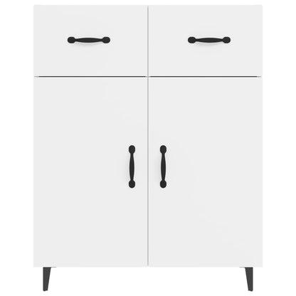 Credenza 69,5x34x90 cm in Legno Multistrato Bianco Lucido - homemem39