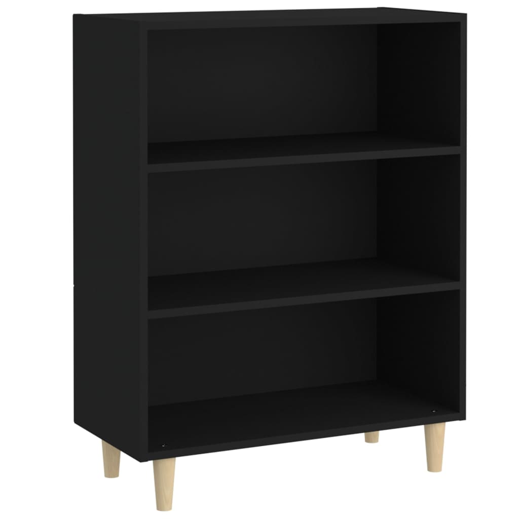 Credenza Nera 69,5x32,5x90 cm in Legno Multistrato - homemem39