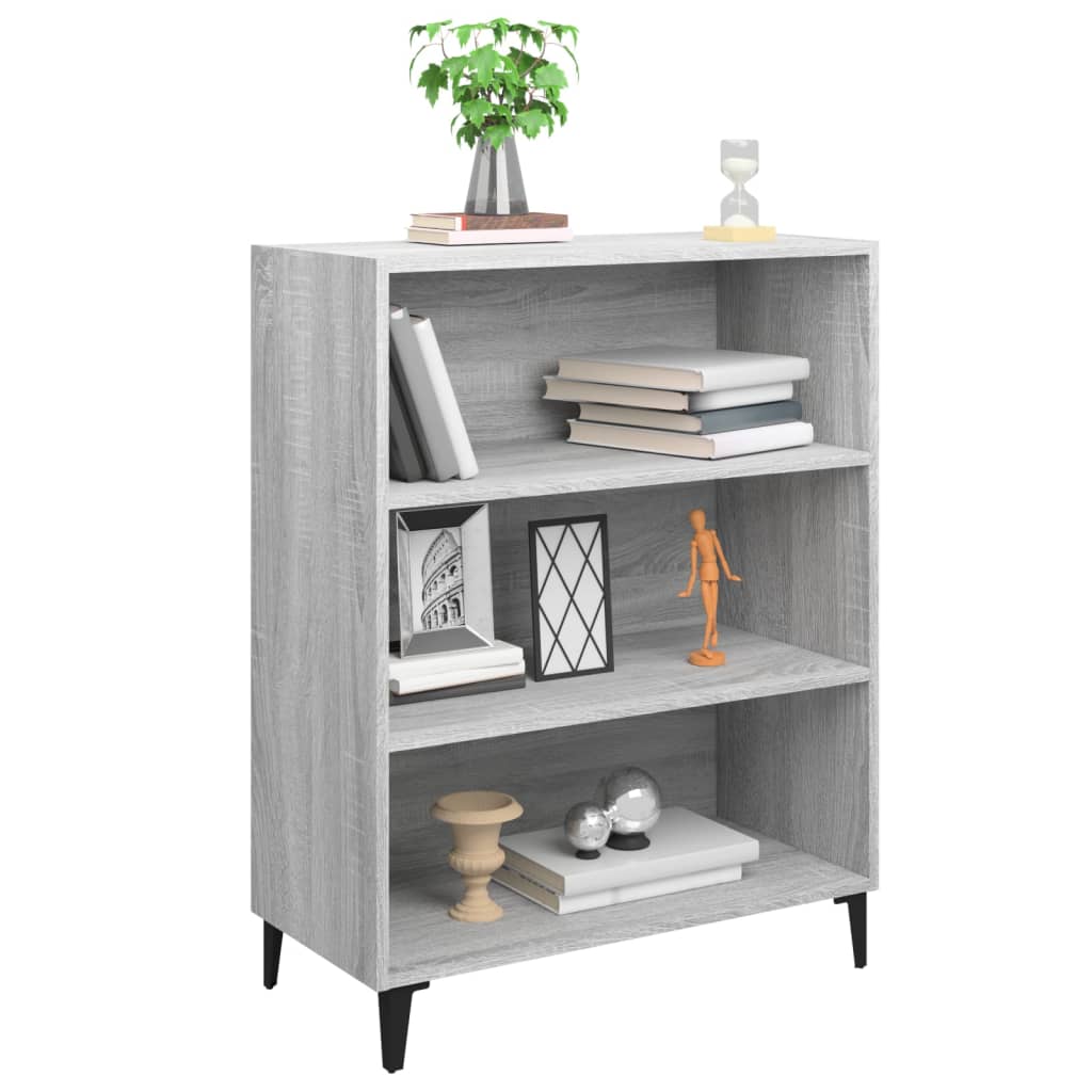 Credenza Grigio Cemento 69,5x32,5x90 cm in Legno Multistrato - homemem39