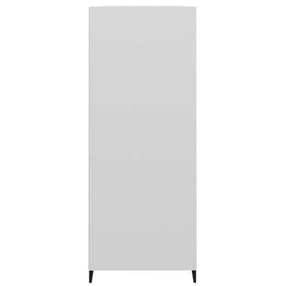 Credenza 69,5x32,5x90 cm Bianco Lucido in Legno Multistrato - homemem39
