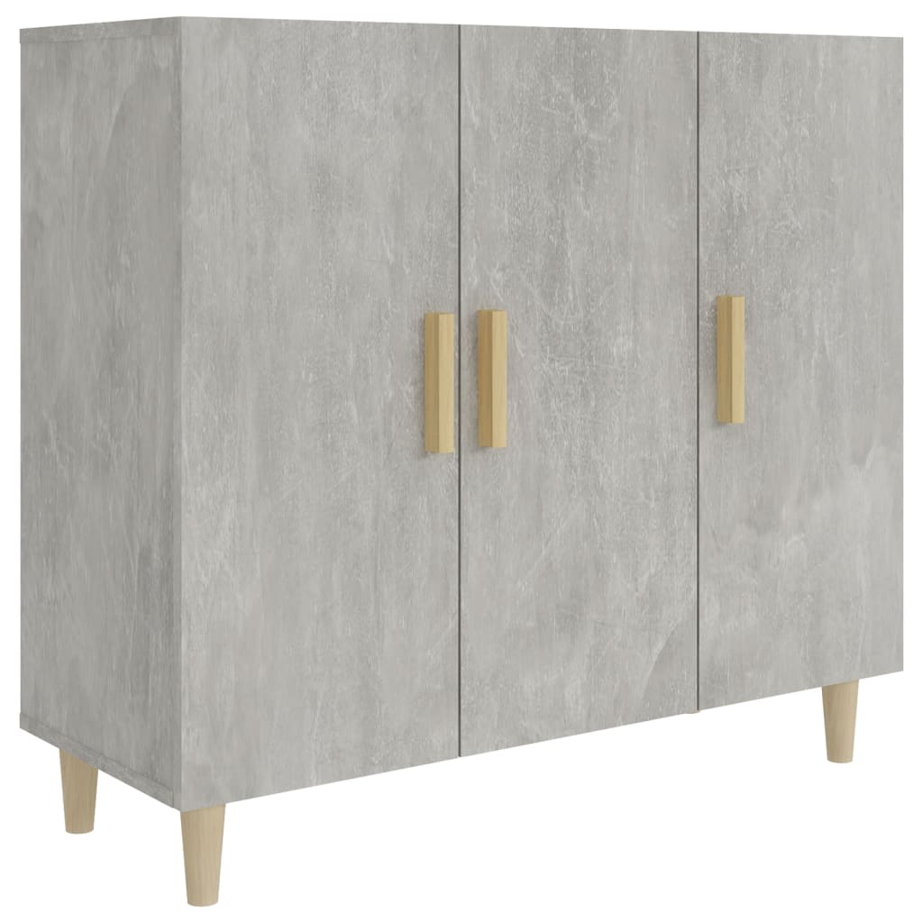 Credenza Grigio Cemento 90x34x80 cm in Legno Multistrato - homemem39