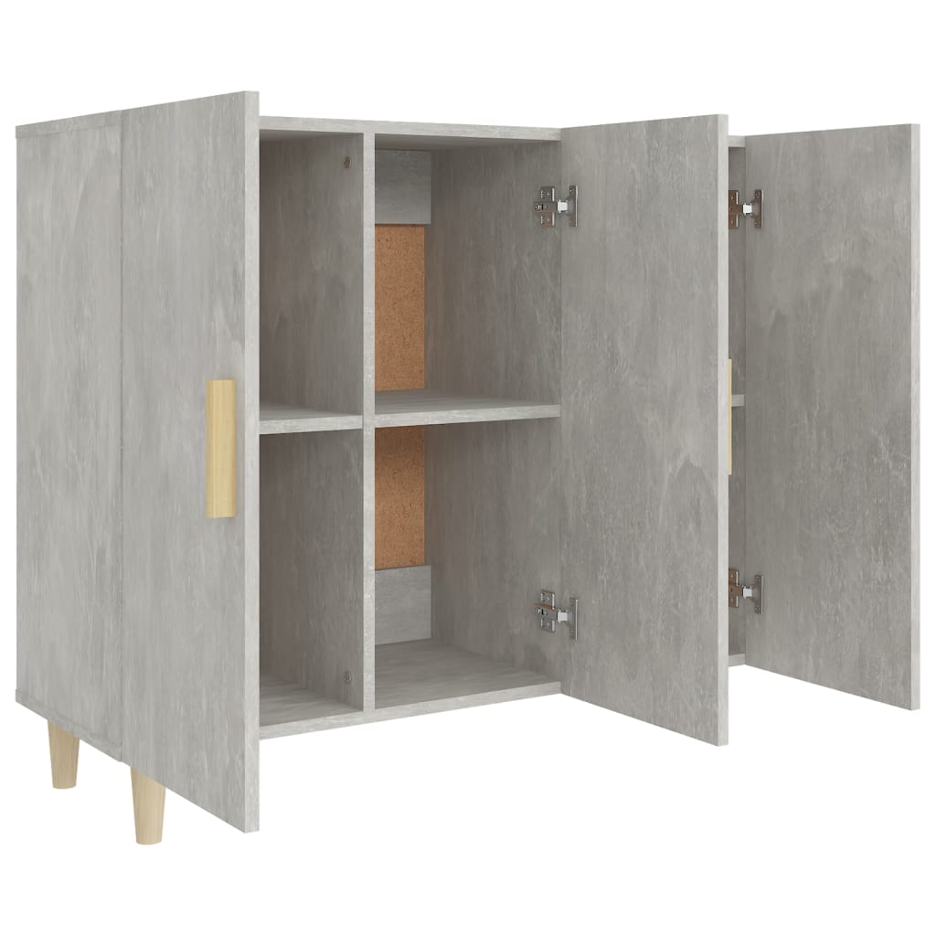 Credenza Grigio Cemento 90x34x80 cm in Legno Multistrato - homemem39