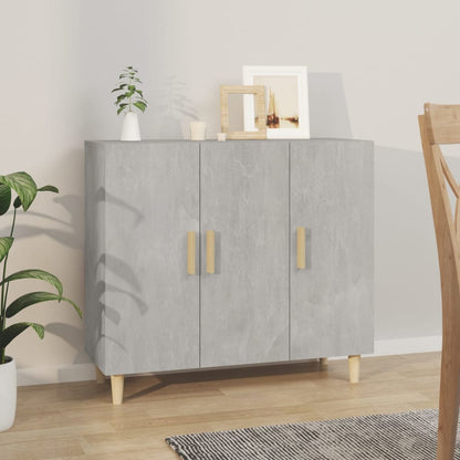 Credenza Grigio Cemento 90x34x80 cm in Legno Multistrato - homemem39