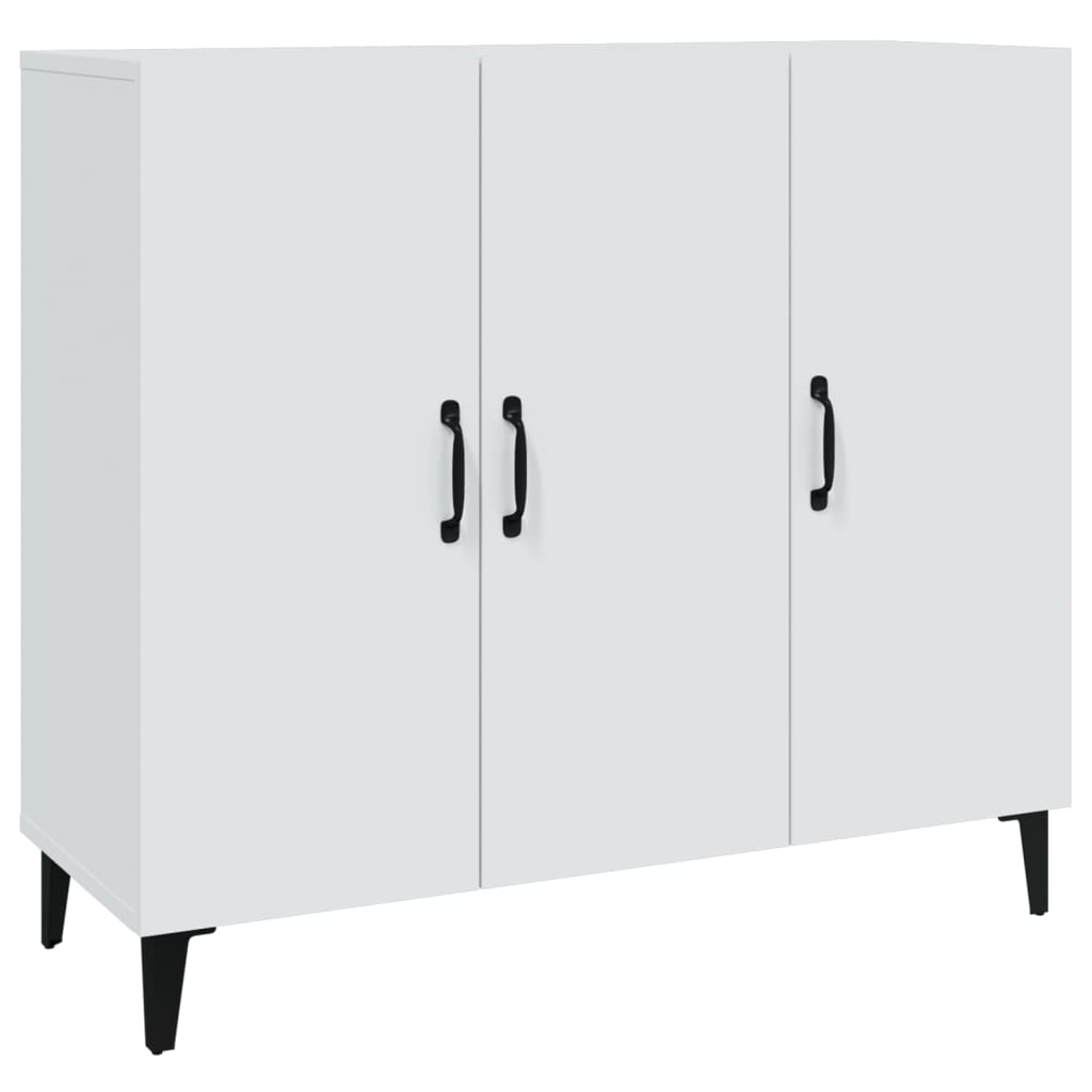 Credenza Bianca 90x34x80 cm in Legno Multistrato - homemem39