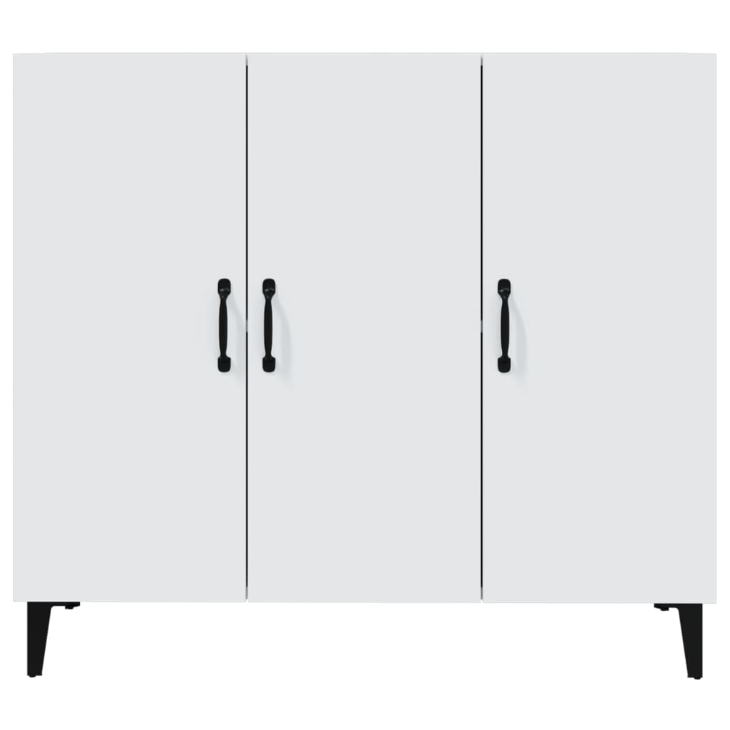 Credenza Bianca 90x34x80 cm in Legno Multistrato - homemem39