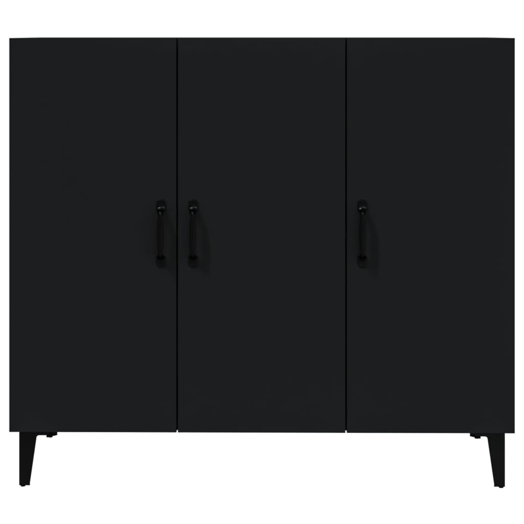 Credenza Nera 90x34x80 cm in Legno Multistrato - homemem39