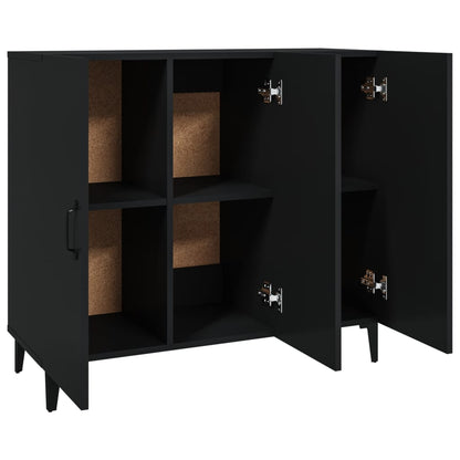 Credenza Nera 90x34x80 cm in Legno Multistrato - homemem39