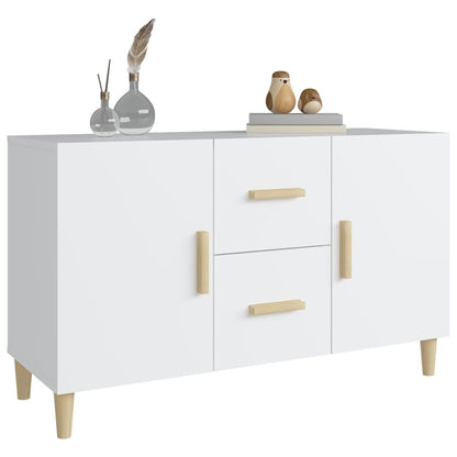 Credenza Bianca 100x36x60 cm in Legno Multistrato - homemem39