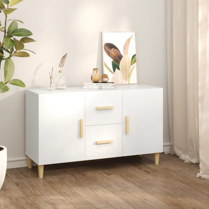 Credenza Bianca 100x36x60 cm in Legno Multistrato - homemem39