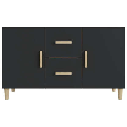 Credenza Nera 100x36x60 cm in Legno Multistrato - homemem39