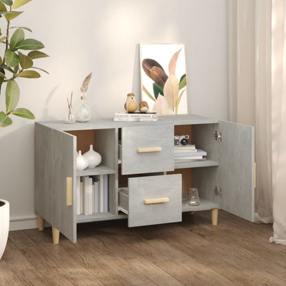 Credenza Grigio Cemento 100x36x60 cm in Legno Multistrato - homemem39