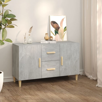 Credenza Grigio Cemento 100x36x60 cm in Legno Multistrato - homemem39